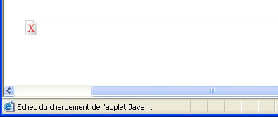 Erreur : échec du chargement de l'applet Java