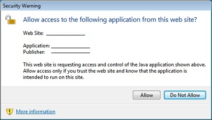 Live connect JavaScript call Security warning message