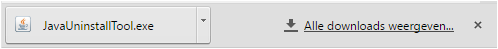 Chrome-infobalk met bevestiging dat het bestand is gedownload