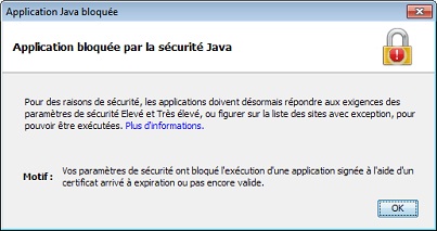 Applet signée sécurisée avec certificat arrivé à expiration