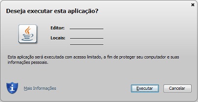 Aplicação confiável com certificado válido, mas exibindo vários locais